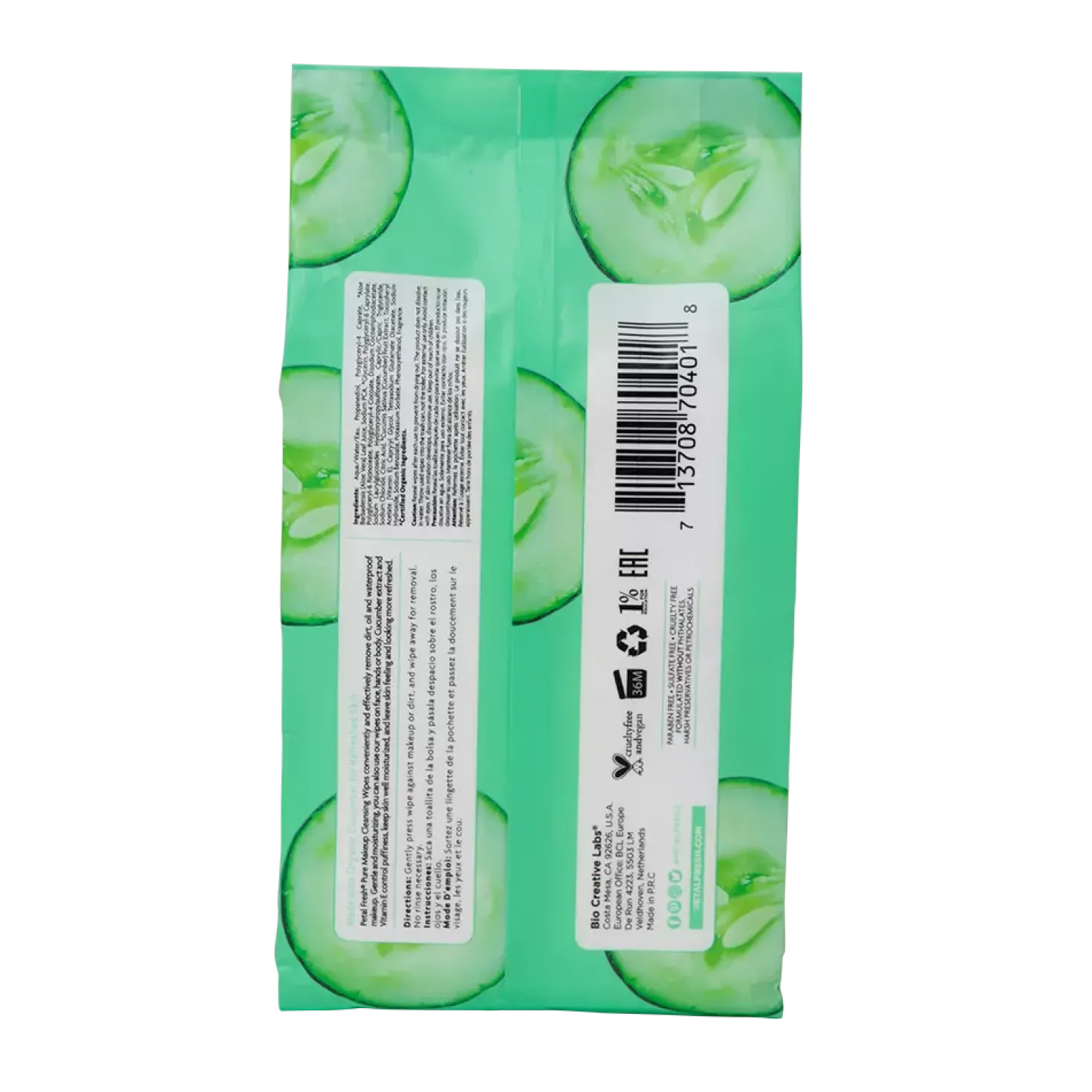 Petal FreshPure Cucumber Makeup Removing Wipes