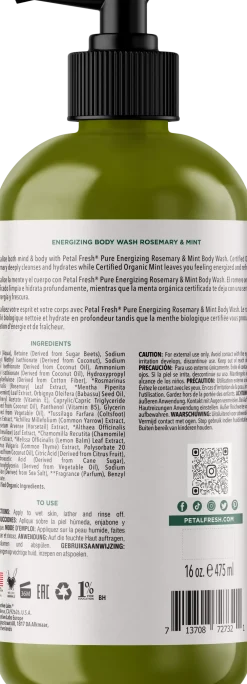 Petal FreshPure Rosemary & Mint Body Wash 473 ml