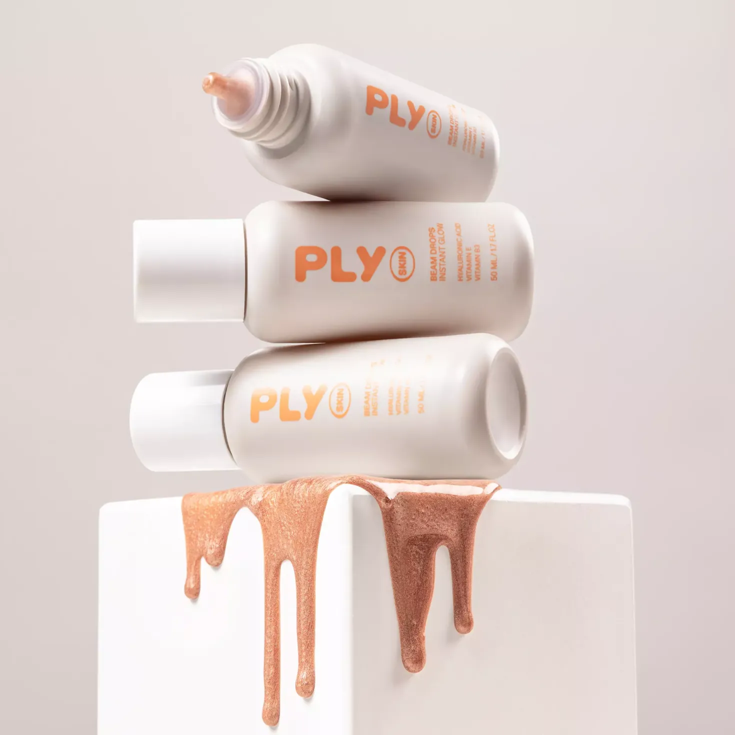 PLY Skin Skin Care Cream 50 ml & Skin Beam Drops 50 ml & Skin Clean Slate 200 ml