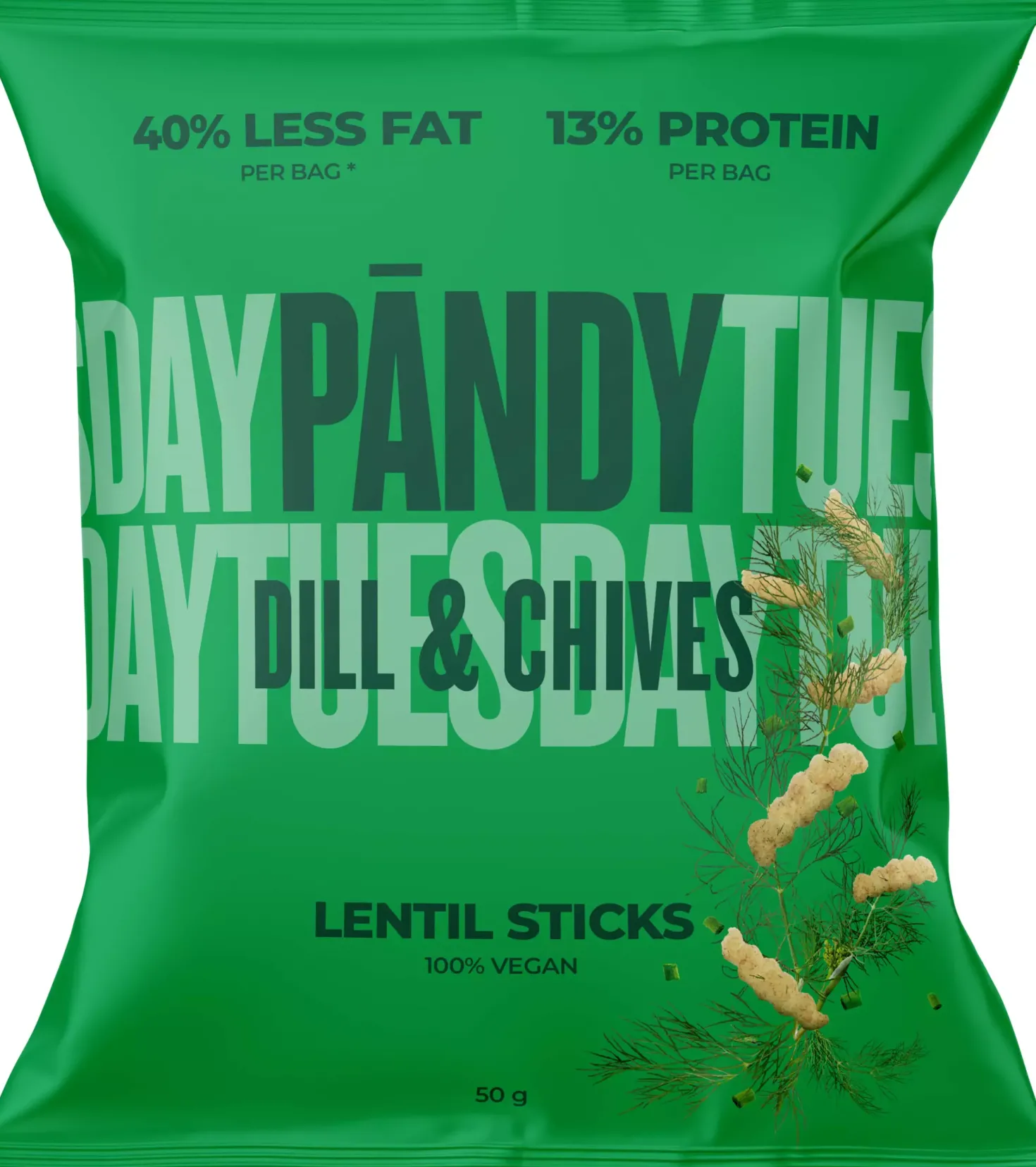Pändy Lentil Sticks Dill & Chive 50 g