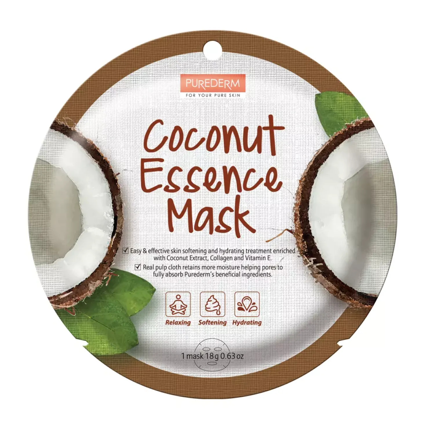 Purederm Coconut Essence Mask-C 18 g