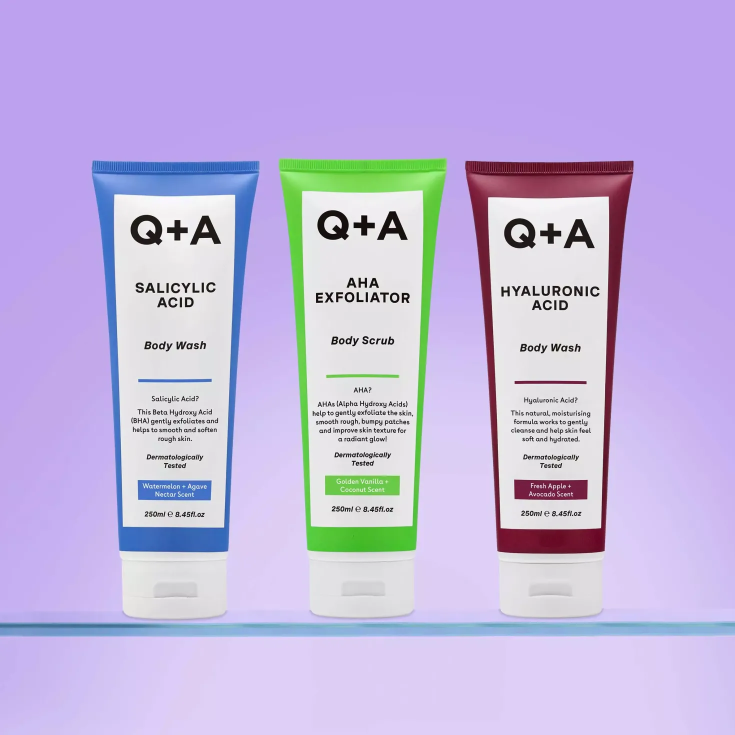 Q+A AHA Exfoliator Body Scrub 250 ml