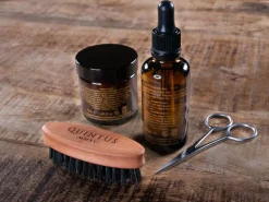 Quintus MMXV Small Beard Brush Pearwood Soft Natural Bristles