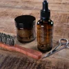 Quintus MMXV Small Vegan Beard Brush with Handle Tampico Fibers