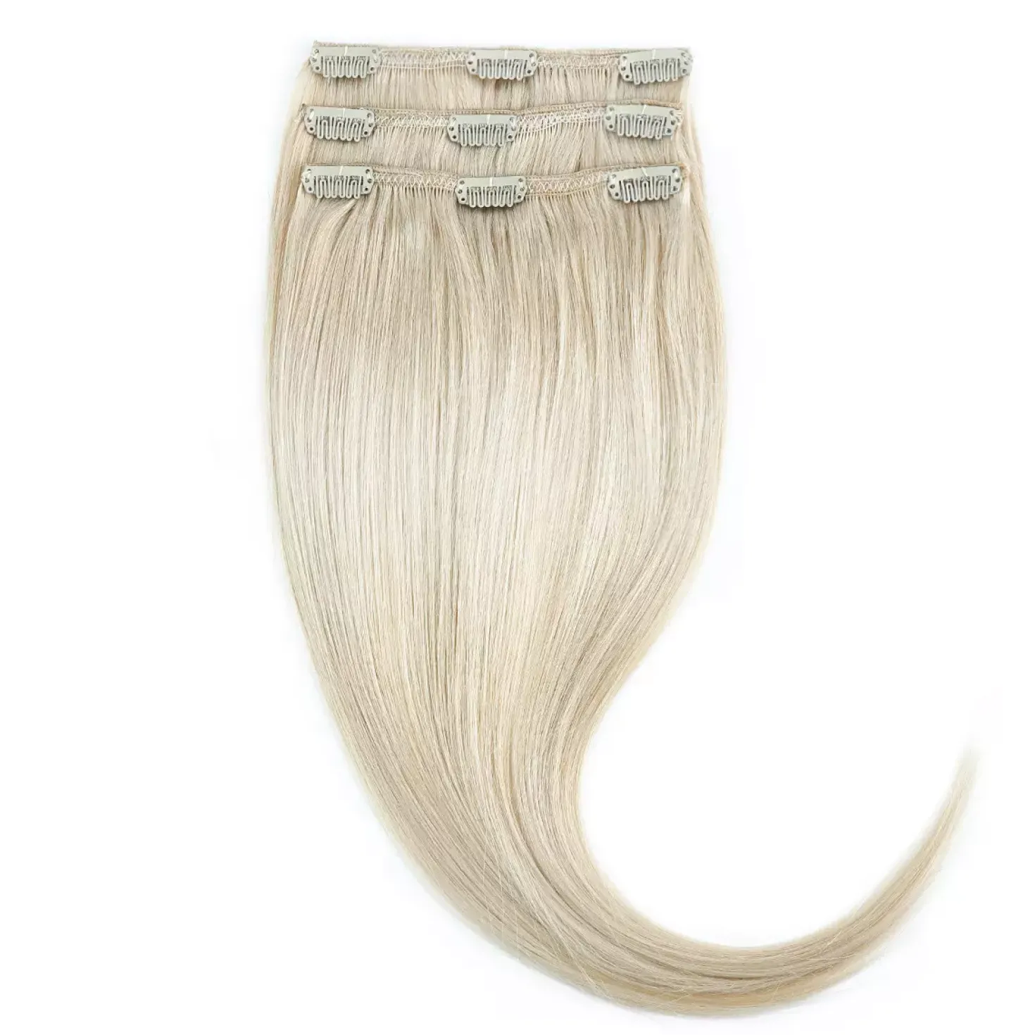 Rapunzel of Sweden Classic Clip-ins Straight / Light Volume / 3 pieces 40 cm 10.10 Platinum Blonde