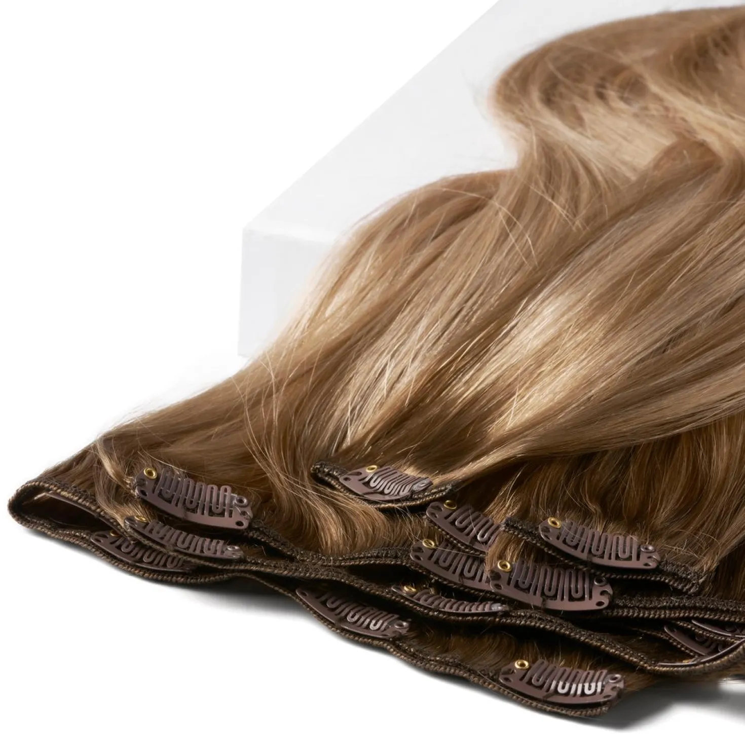 Rapunzel of Sweden Classic Clip-ins Straight / Medium Volume / 7 pieces 40 cm Hazelnut Caramel Balayage B2.3/5.1