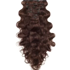 Rapunzel of Sweden Classic Clip-ins Beach Wave / Medium Volume / 7 pieces 60 cm 2.3 Chocolate Brown