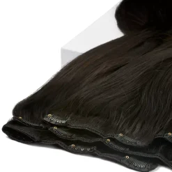 Rapunzel of Sweden Classic Clip-ins Straight / Medium Volume / 7 pieces 60 cm 1.2 Black Brown