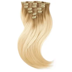 Rapunzel of Sweden Invisible Clip-ins Straight / Medium Volume / 7 pieces 50 cm Hazelnut Caramel Balayage B2.3/5.1