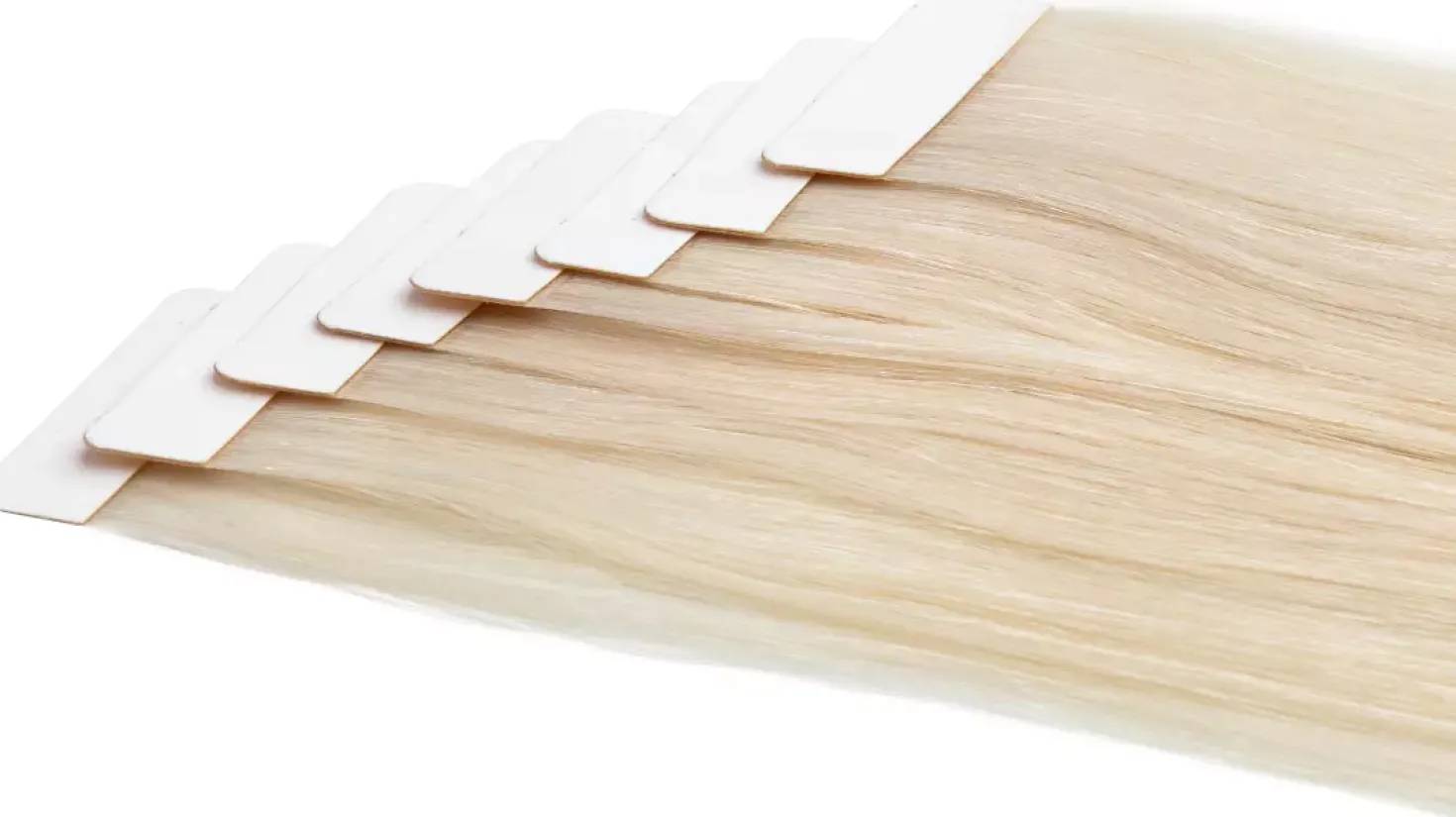 Rapunzel of Sweden Premium Tape Extensions Straight / Classic Tape 4 cm / 8 pieces 50 cm Brown Ash Blonde Balayage B5.1/7.4