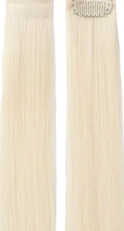 Rapunzel of Sweden Single Invisible Clip-ins Straight / 2 pieces 40 cm Brown Ash Blonde Balayage B5.1/7.4