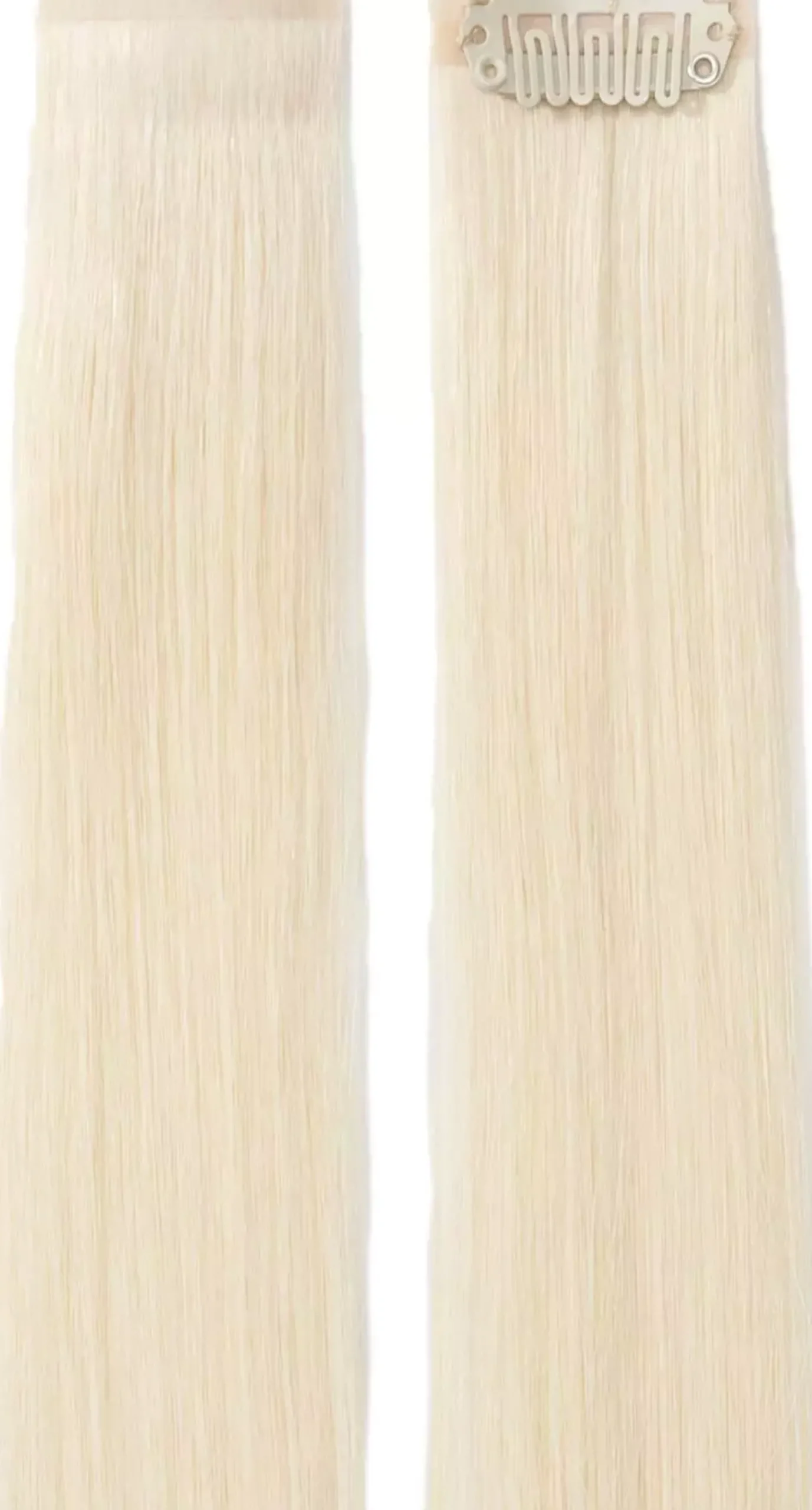 Rapunzel of Sweden Single Invisible Clip-ins Straight / 2 pieces 40 cm Brown Ash Blonde Balayage B5.1/7.4