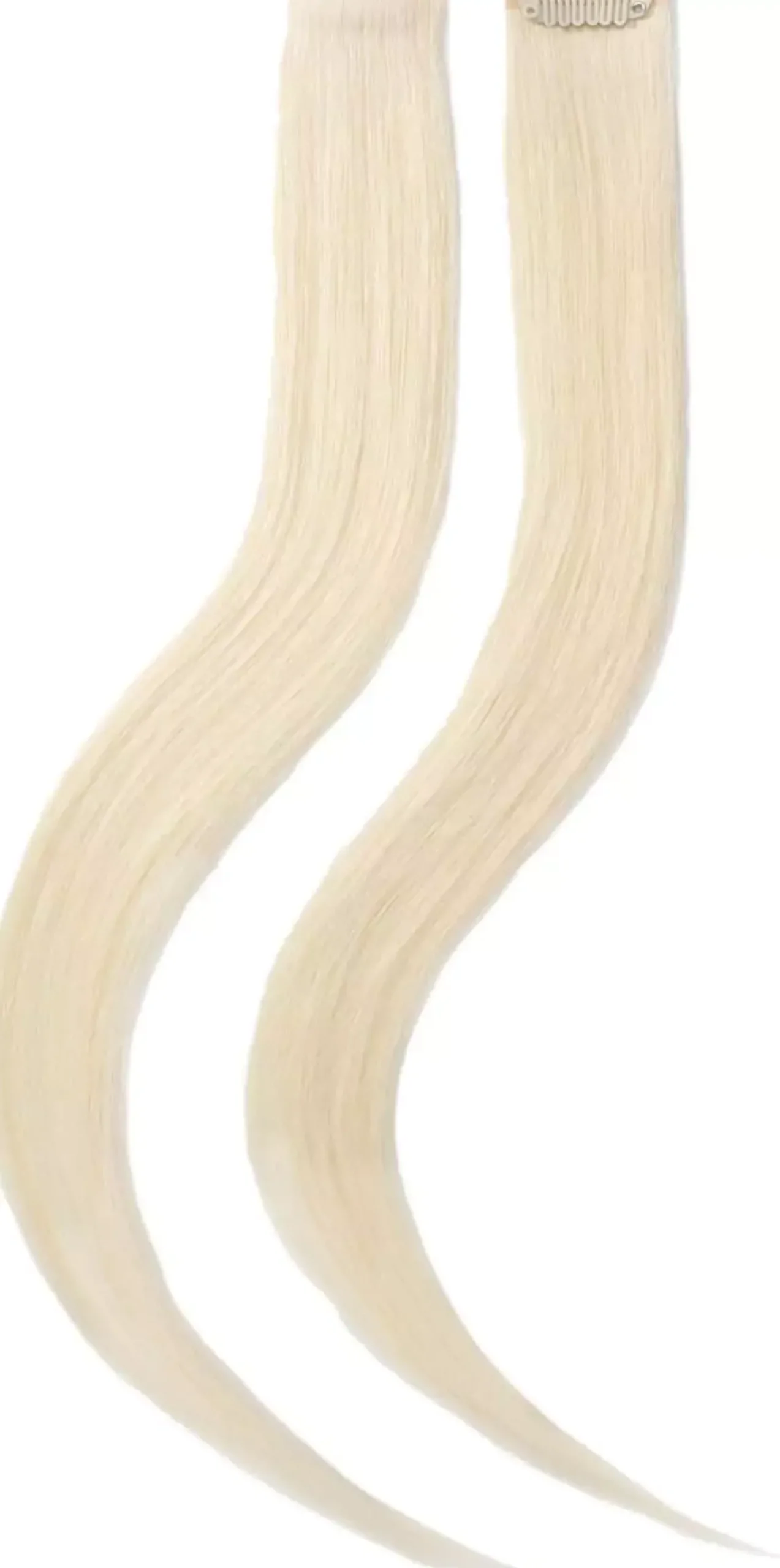 Rapunzel of Sweden Single Invisible Clip-ins Straight / 2 pieces 40 cm Brown Ash Blonde Balayage B5.1/7.4