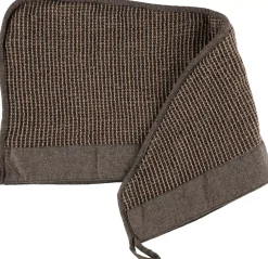 RentoKenno Hair towel 30x72 cm Black/Beige