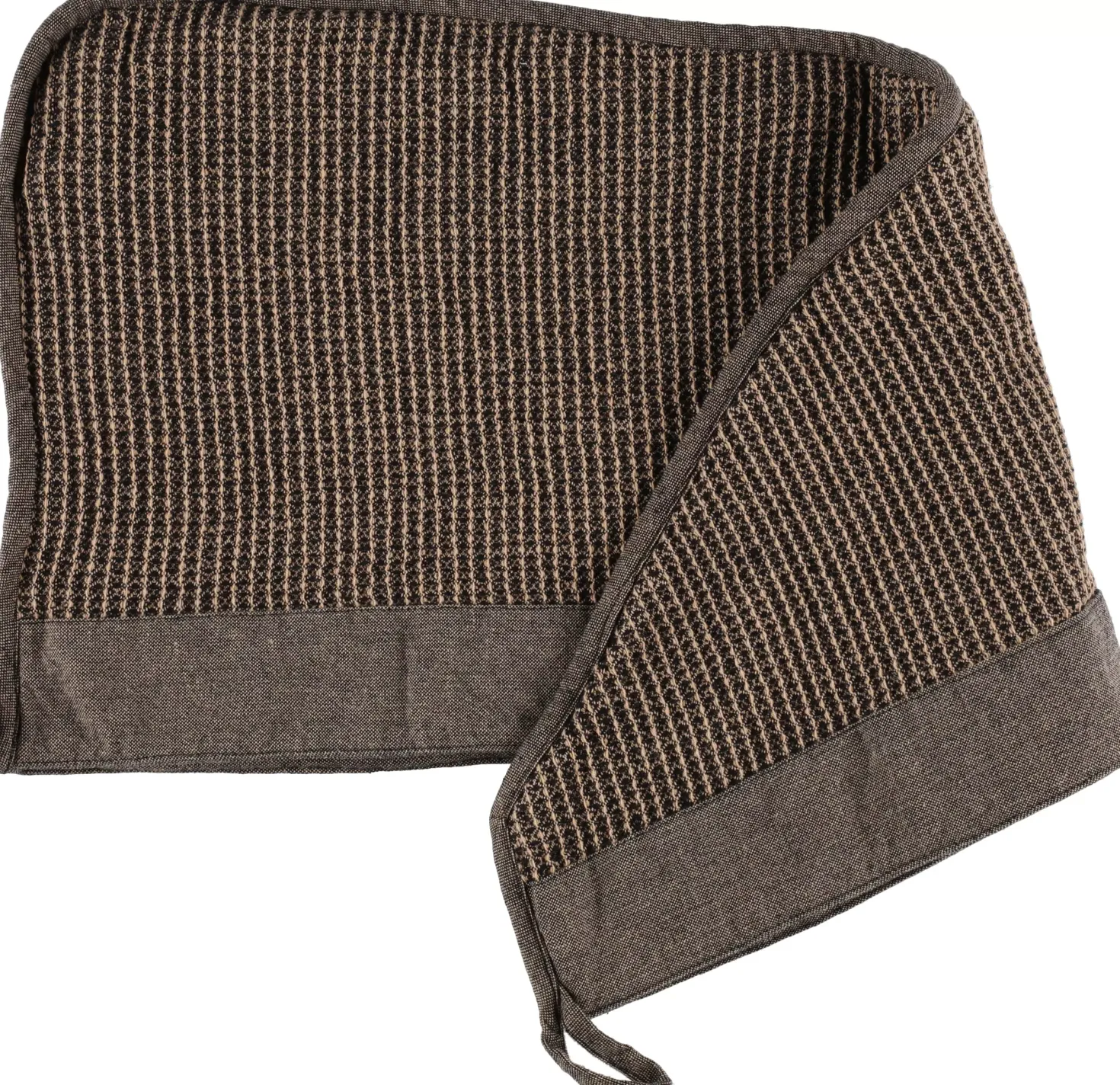 RentoKenno Hair towel 30x72 cm Black/Beige