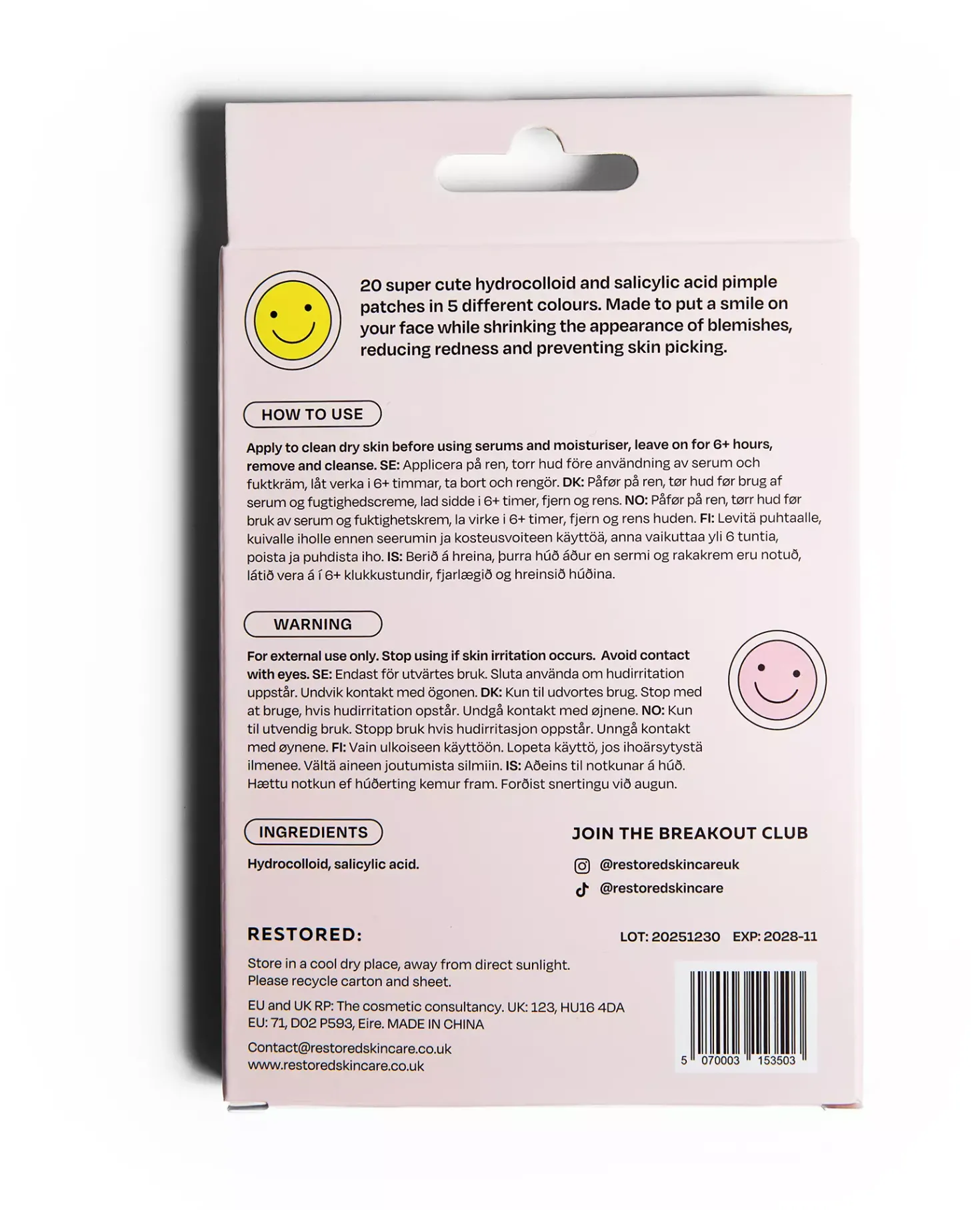 RESTORED: The Pimple Patches 20 stk