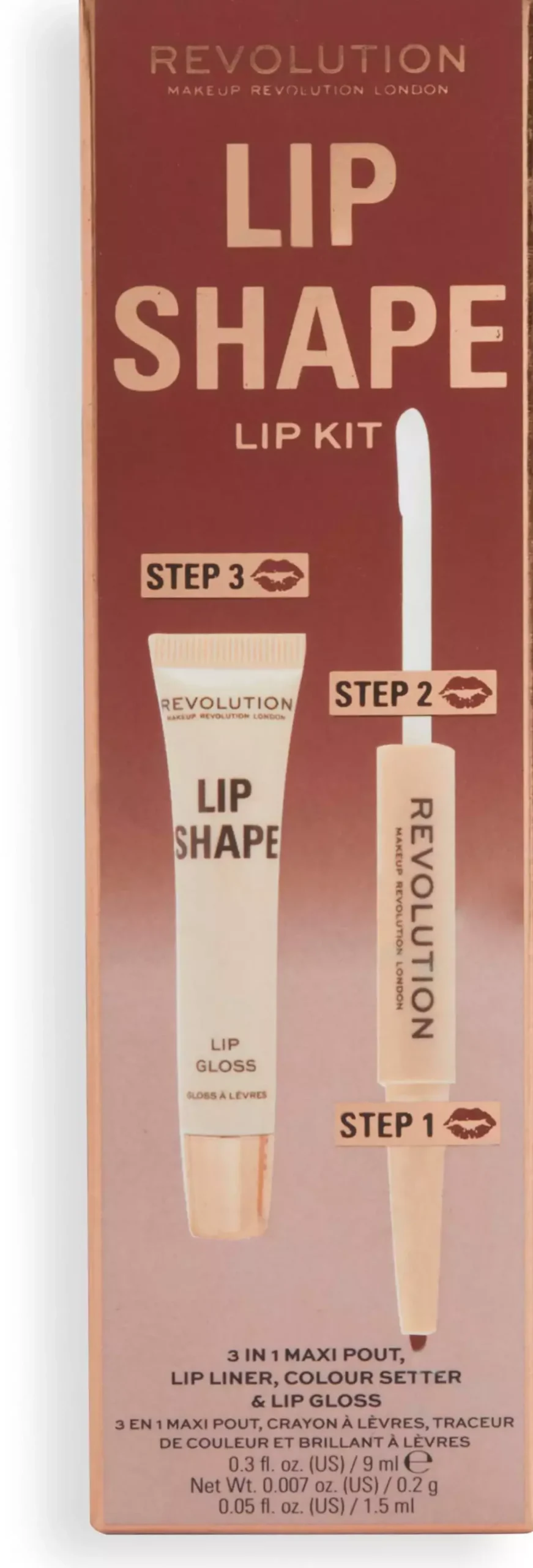 Revolution Beauty London Lip Shape Kit Rose Pink