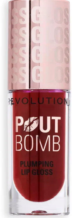 Revolution Beauty London Pout Bomb Plumping Gloss Melba Warm Peach