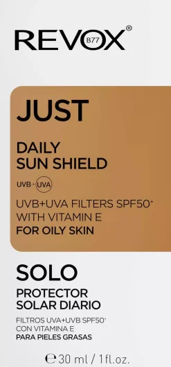Revox B77JUST Daily Sun Shield SPF50 For Oily Skin 30 ml