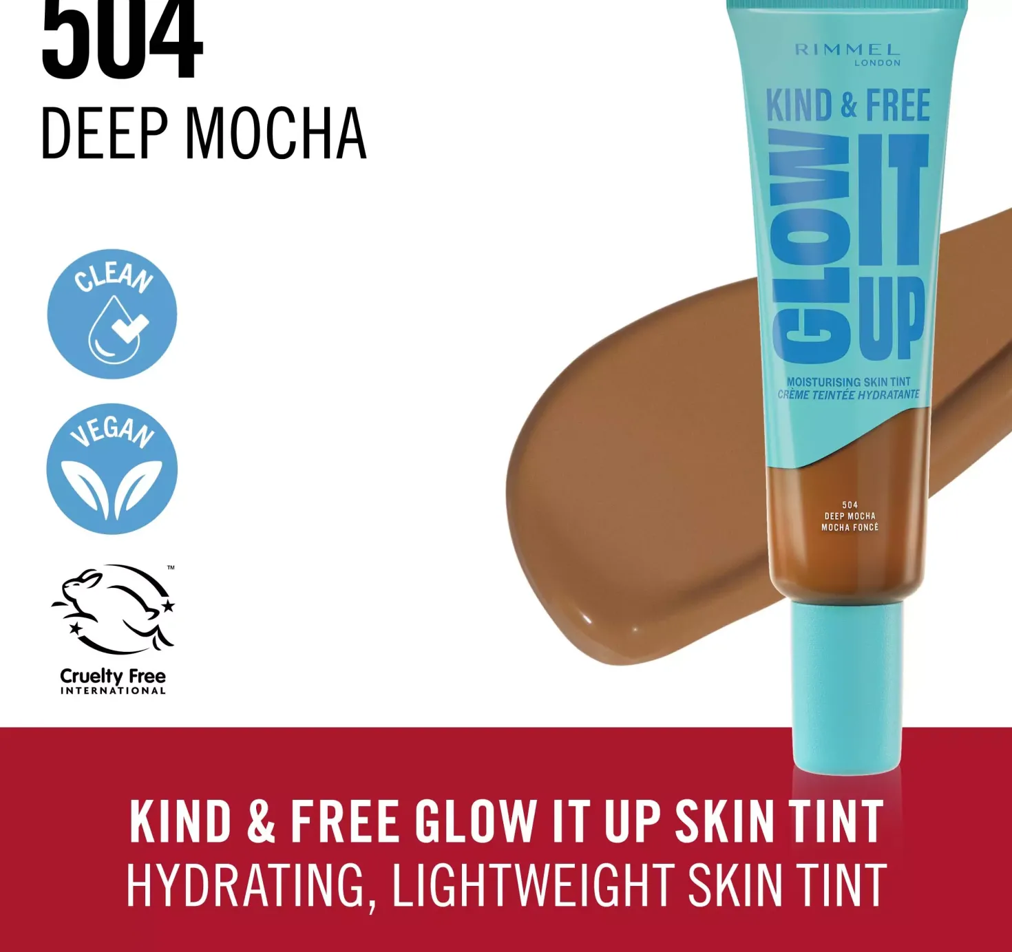 RimmelKind & Free Glow It Up Moisturising Skin Tint Vanilla 160