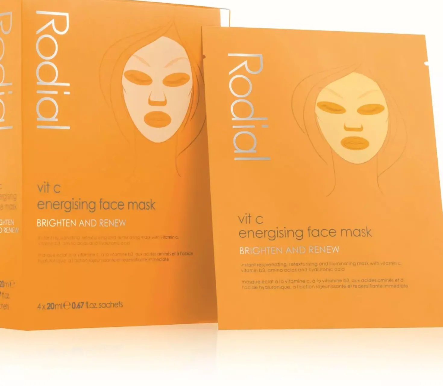 RodialVitamin C Energising Sheet Mask 4 stk