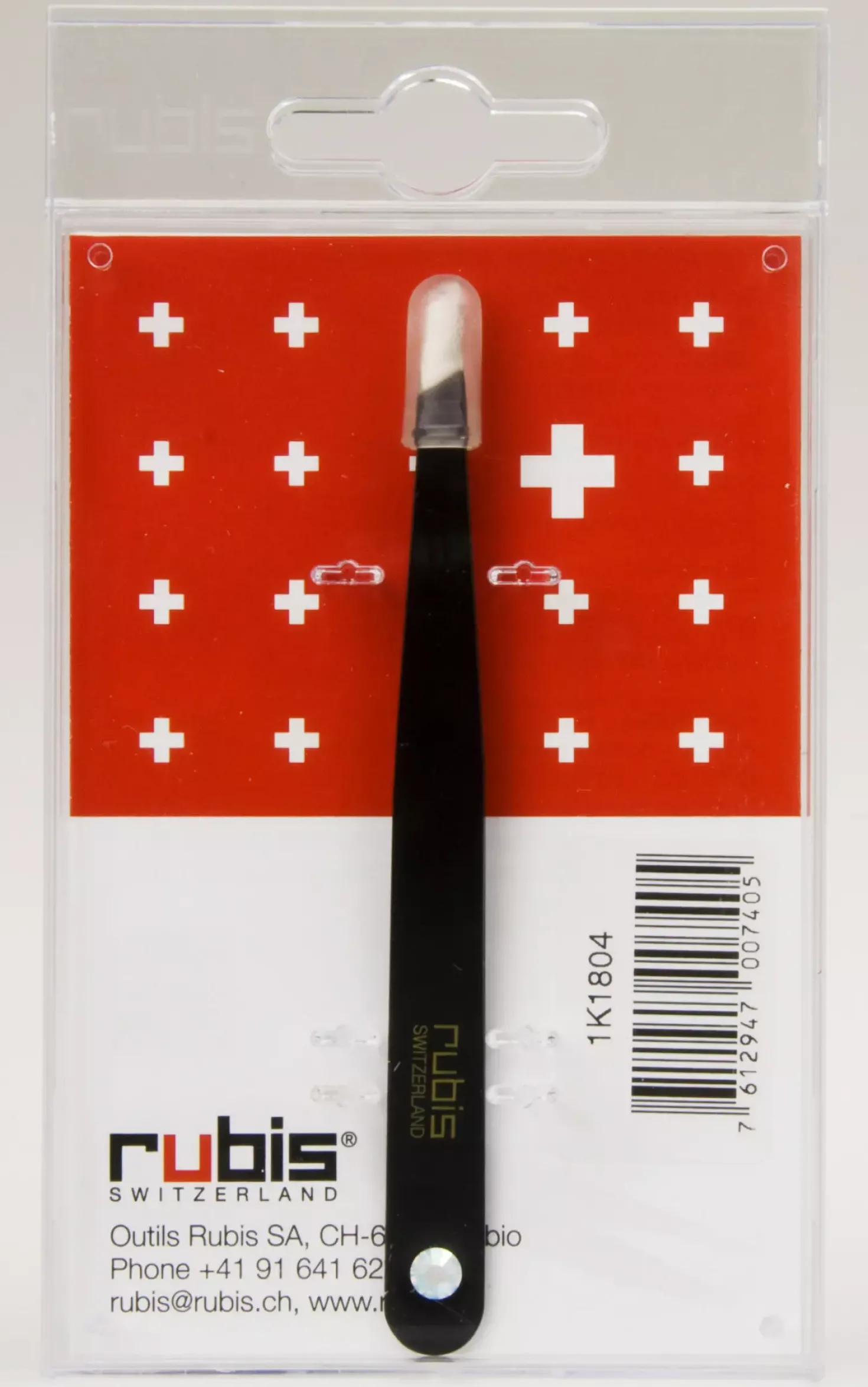 Rubis Tweezers Black Swarovski Diamond