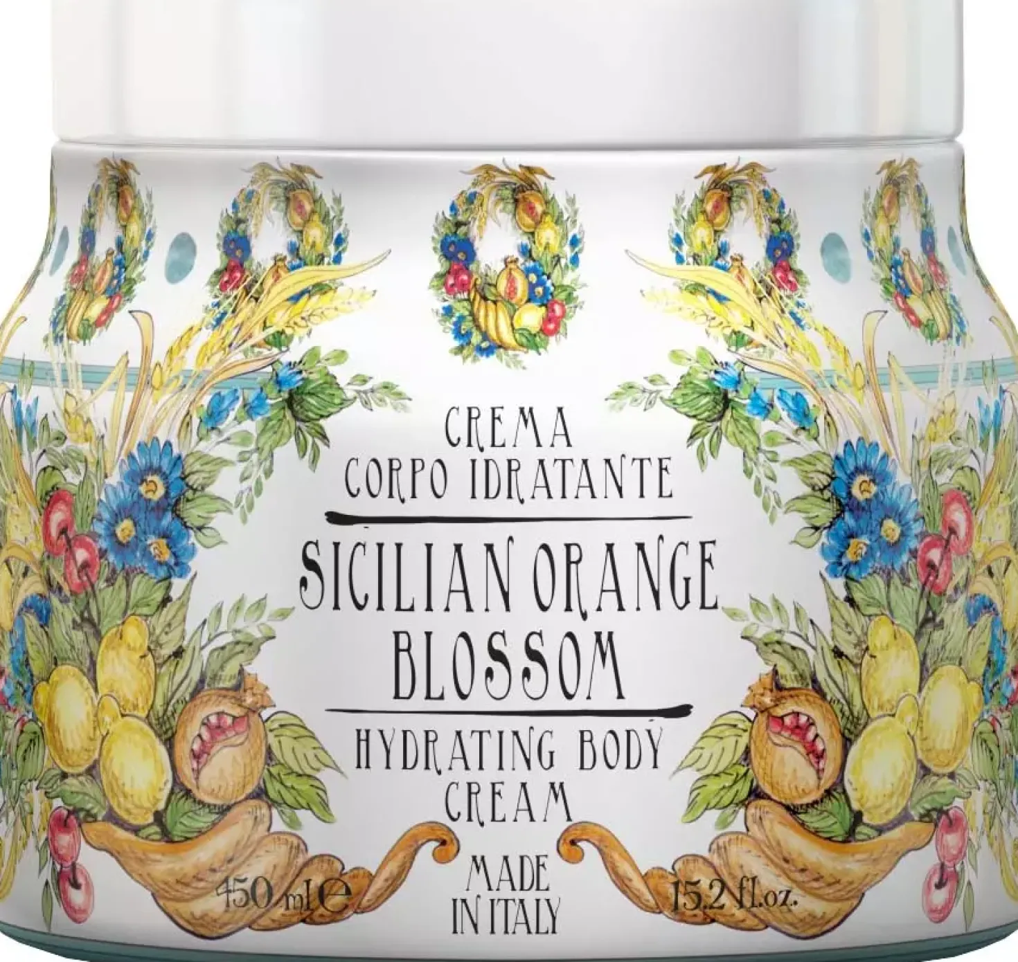 RudySicilian Orange Blossom Le Maioliche Hydrating Body Cream 450 ml
