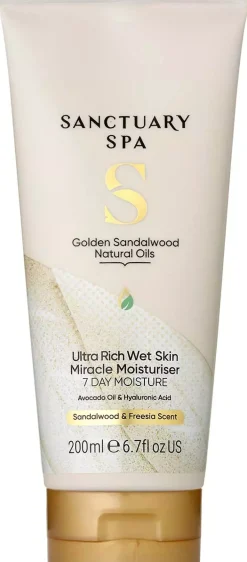 Sanctuary SpaGolden Sandalwood Natural Oils Wet Skin Miracle Moisturiser 200 ml