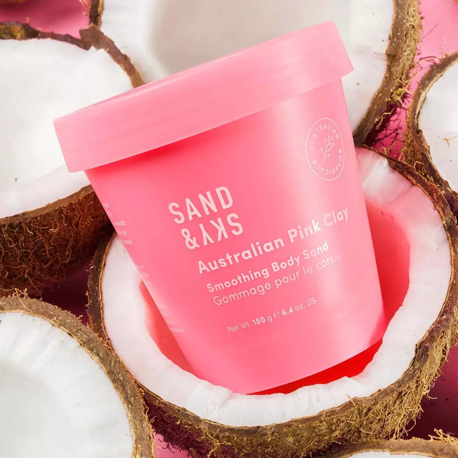Sand & SkyAustralian Pink Clay Smoothing Body Sand 180 g