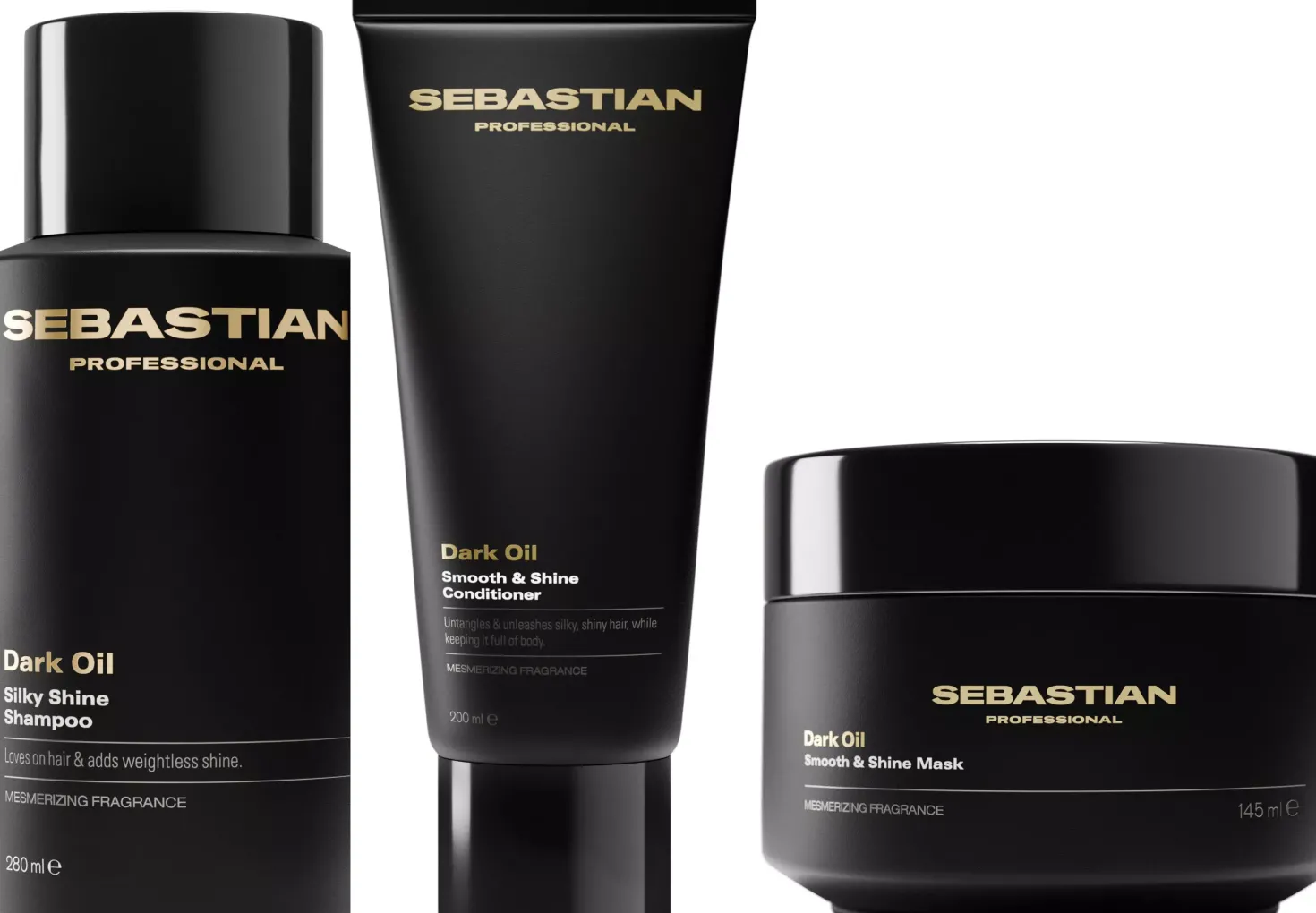 Sebastian ProfessionalDarkOil Bundle Smooth and Shine Shampoo 280 ml & Conditioner 200 ml & Mask 145 ml