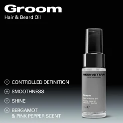 Sebastian Professional Groom Hair & Beard Oil for Men 30 ml