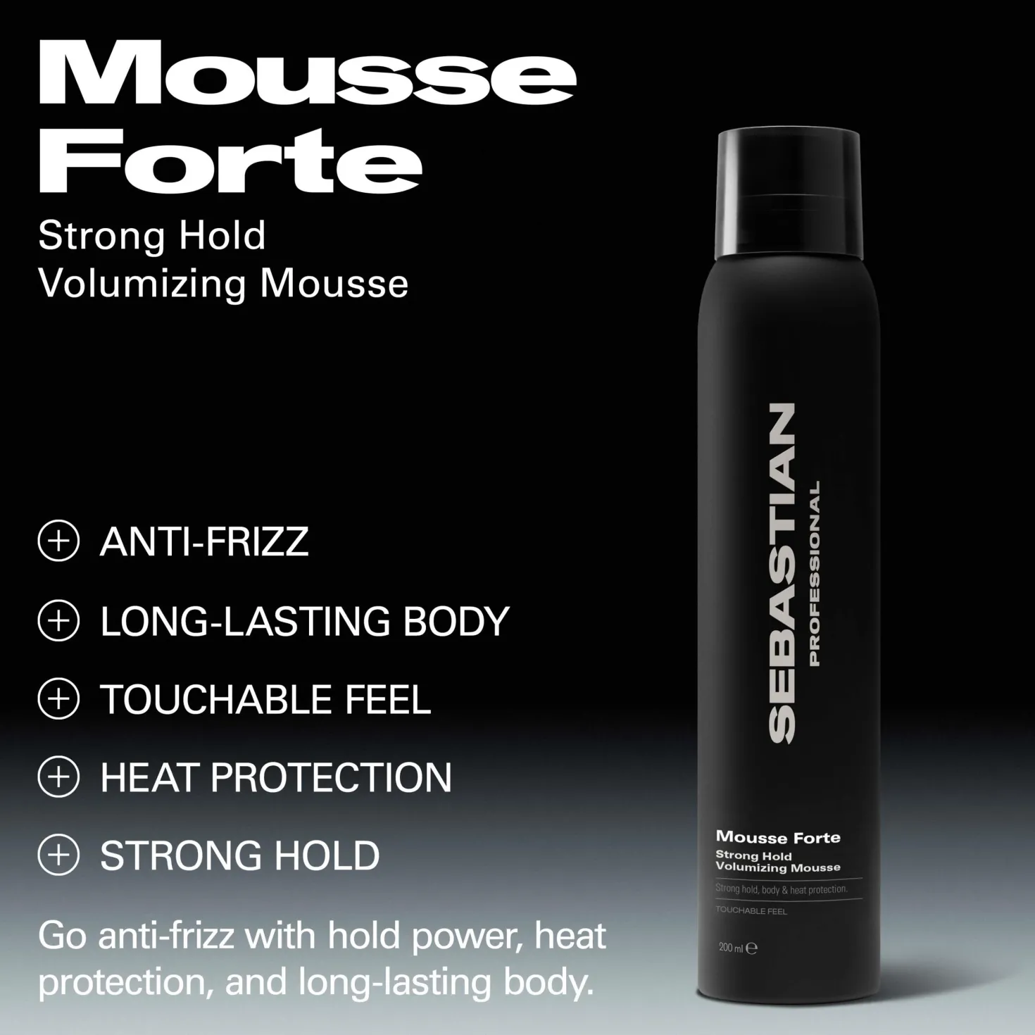 Sebastian ProfessionalStyling and texture Mousse Forte Strong Hold Volumizing Mousse 200 ml