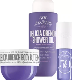 Sol De Janeiro Delicia Drench Bundle Shower Oil 385 Body Butter 75 ml Perfume Mist 90 ml