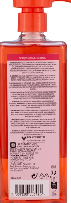 Sunday Rain Body Wash Watermelon & Kiwi 520 ml