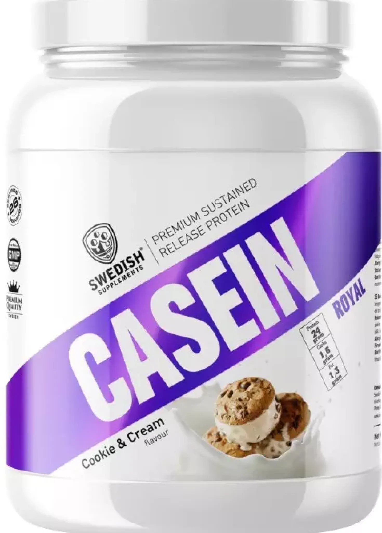 Swedish Supplements Casein Royal - Cookies & Cream 900 g