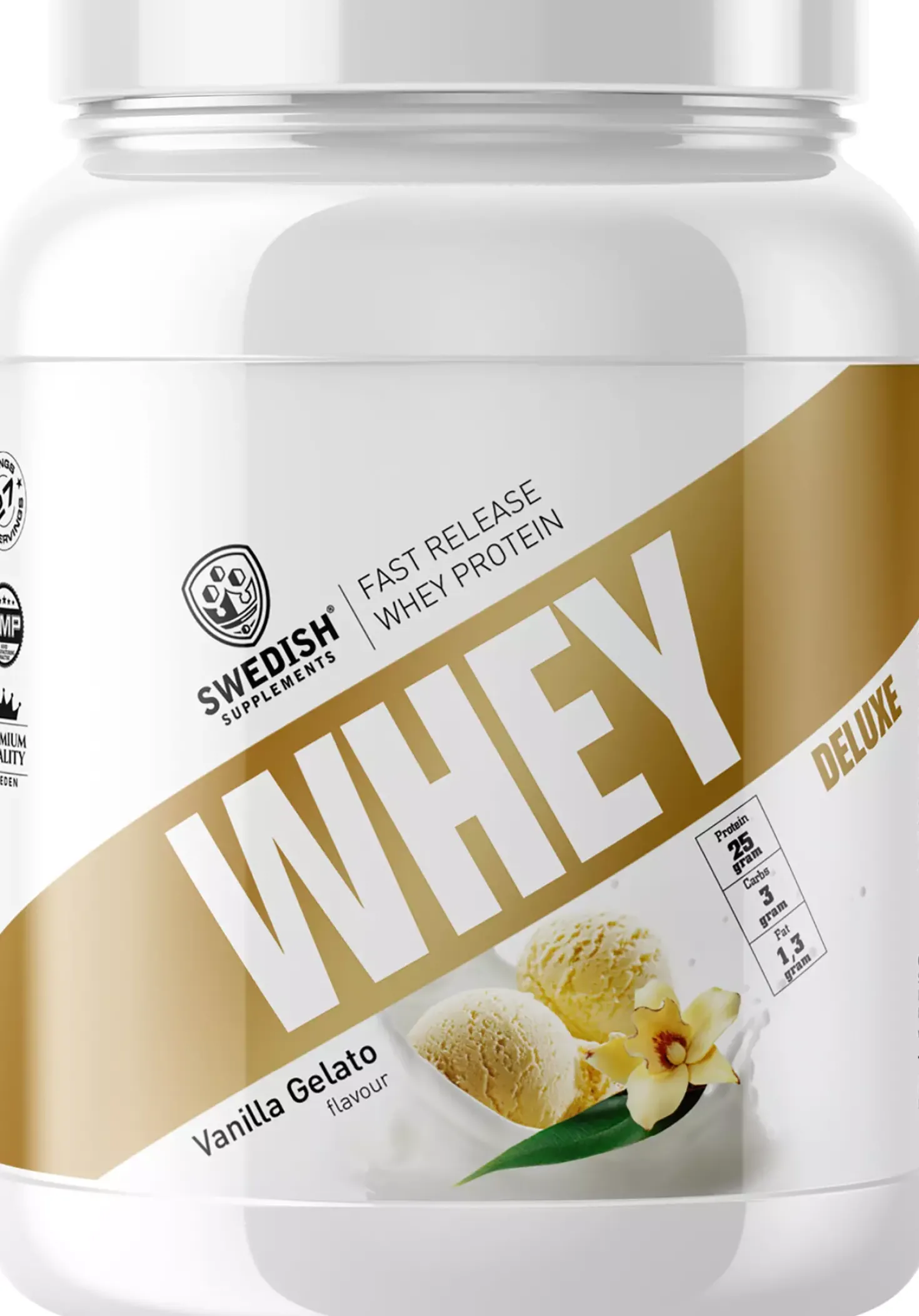 Swedish Supplements Whey Protein Deluxe Vanilla Gelato 900 g
