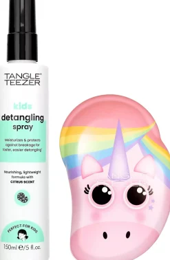 Tangle Teezer For Kids Bundle Detangling Spray 150 ml & Detangler Mini Rainbow Unicorn