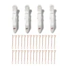 T3 Clip Kit with 4 Alligator Clips and 30 Rose Gold Bobby Pins White/Rose Gold