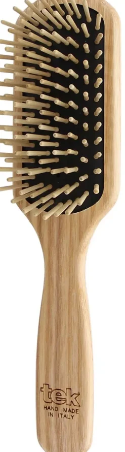 Tek Medium Size Paddle Brush With Short Wooden Pins