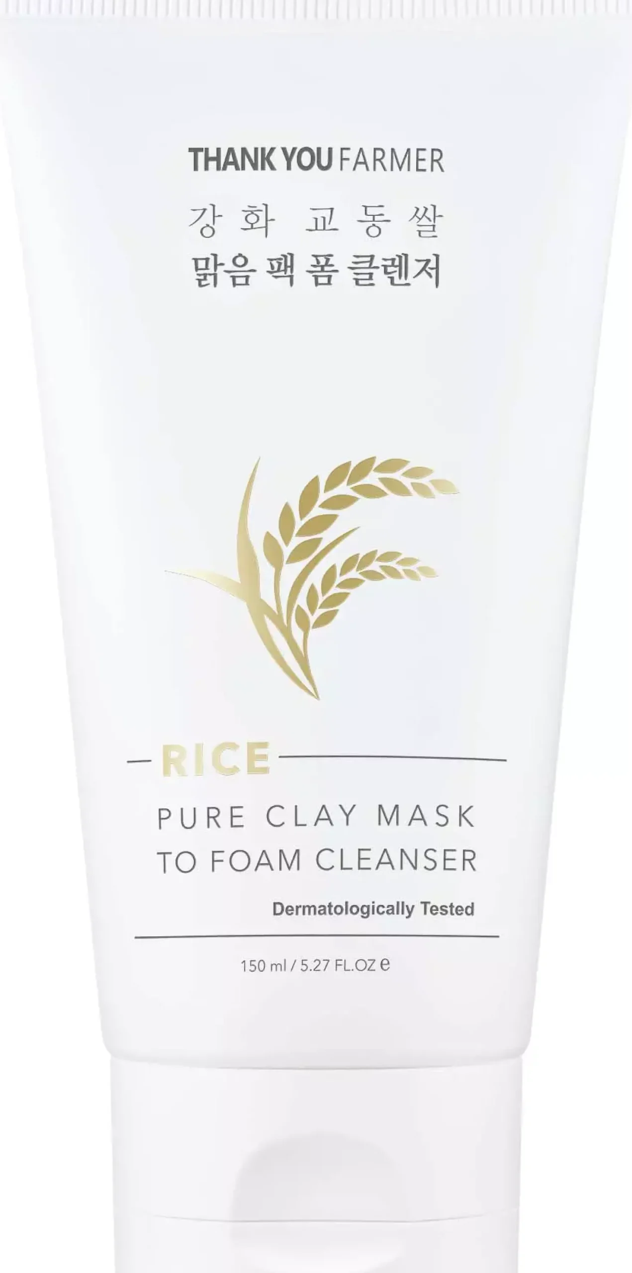 Thank You Farmer Rice Pure Clay Mask To Foam Cleanser 150 ml