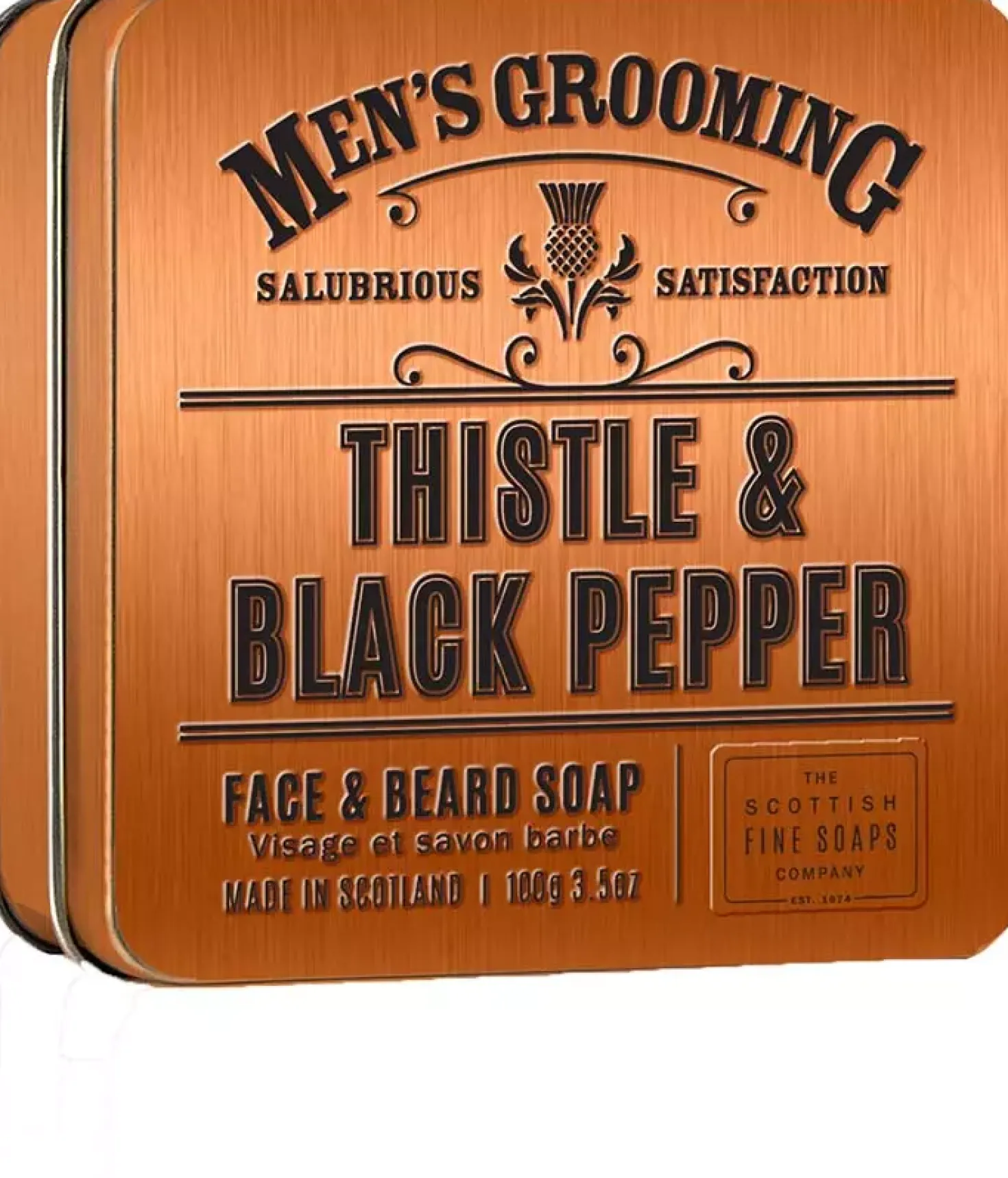 The Scottish Fine SoapsThistle & Black Pepper Face & Beard Soap 100 g