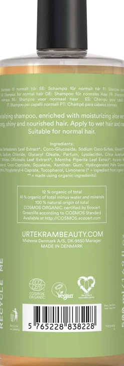 UrtekramAloe Vera For Normal Hair Revitalizing Shampoo 500 ml
