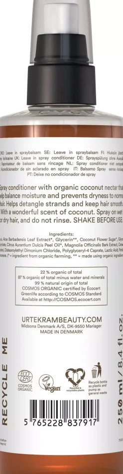 UrtekramCoconut Spray Conditioner 250 ml