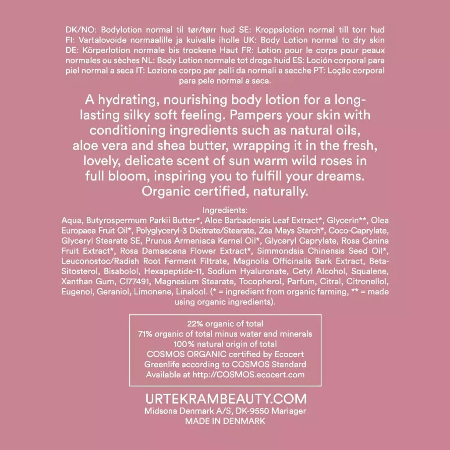 UrtekramSoft Wild Rose Dare to Dream Body Lotion 245 ml