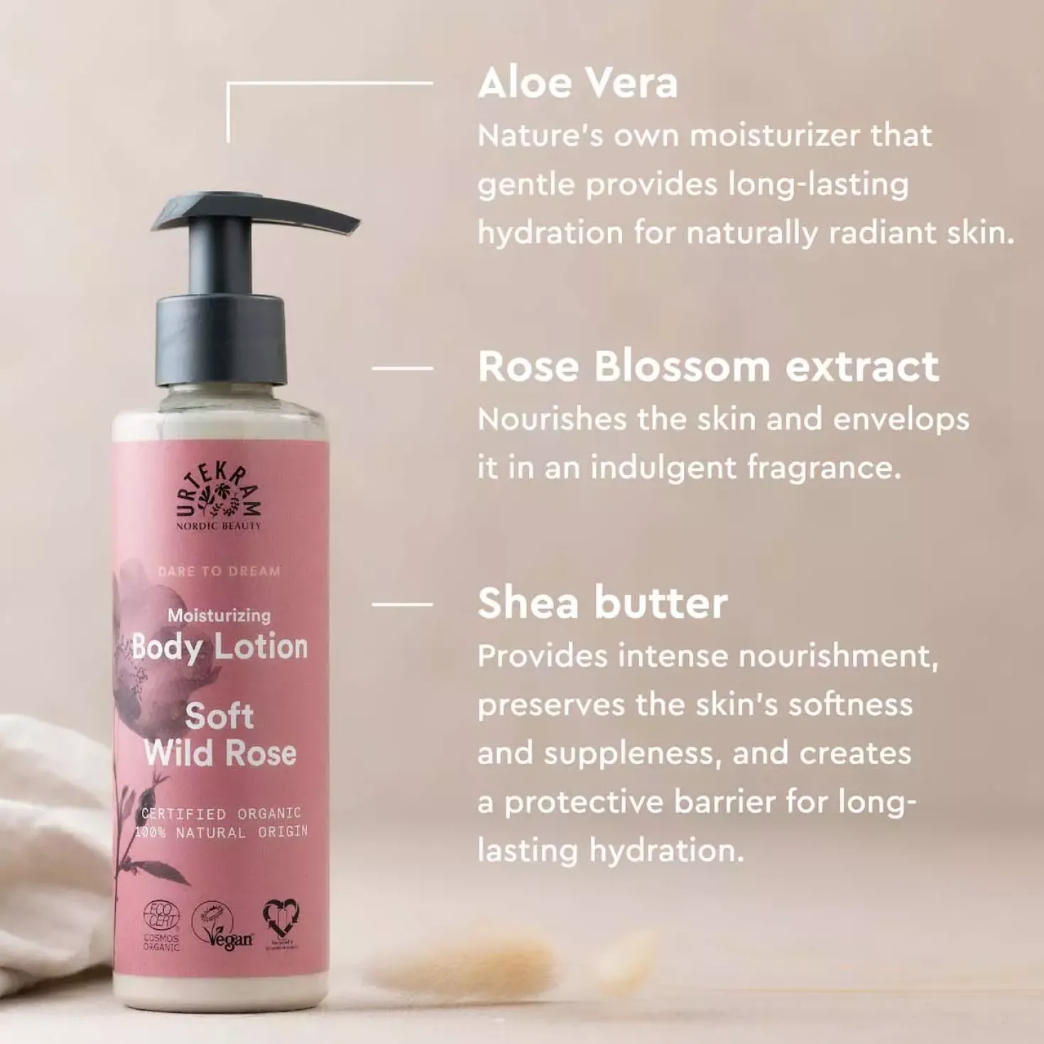 UrtekramSoft Wild Rose Dare to Dream Body Lotion 245 ml