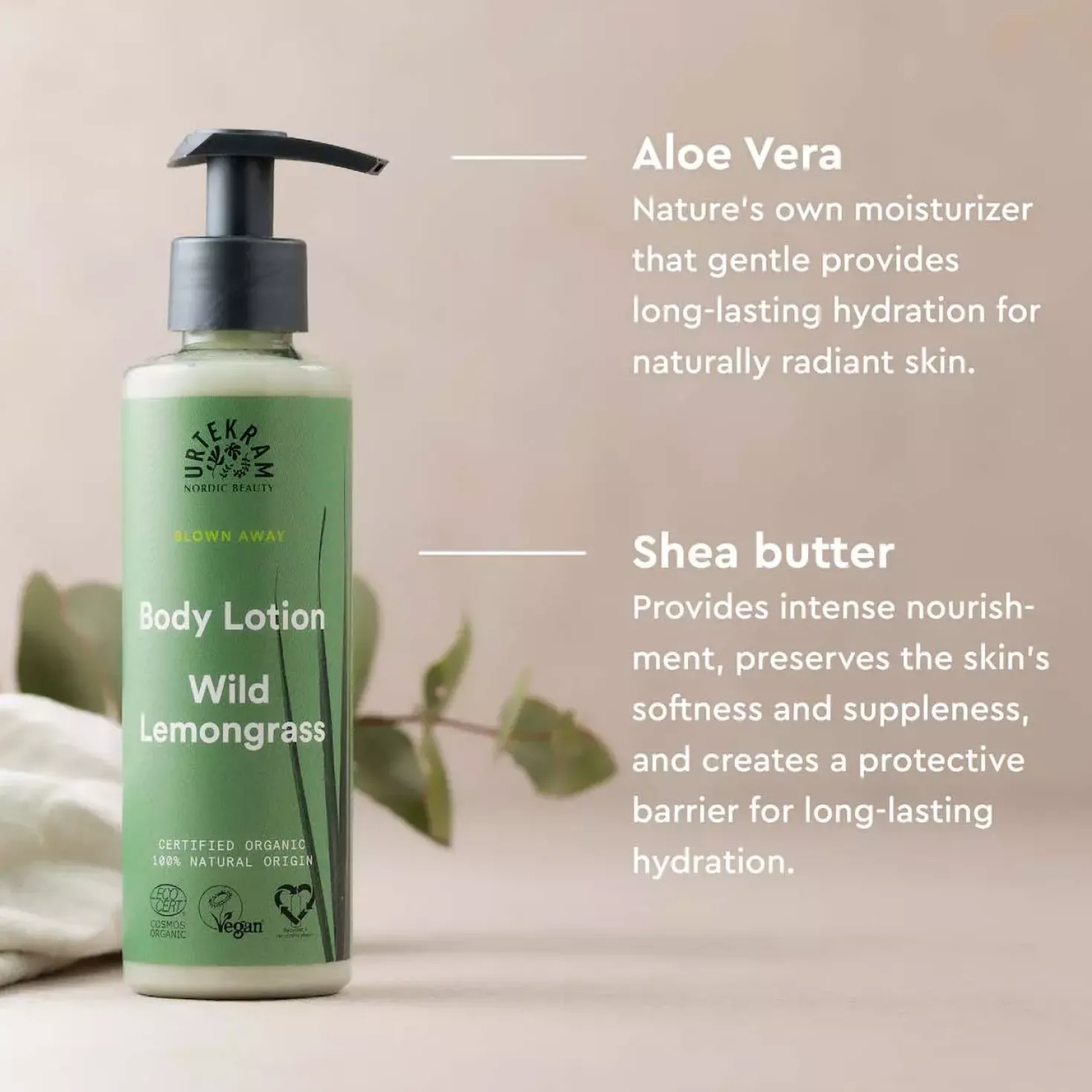 UrtekramWild Lemongrass Body Lotion 245 ml