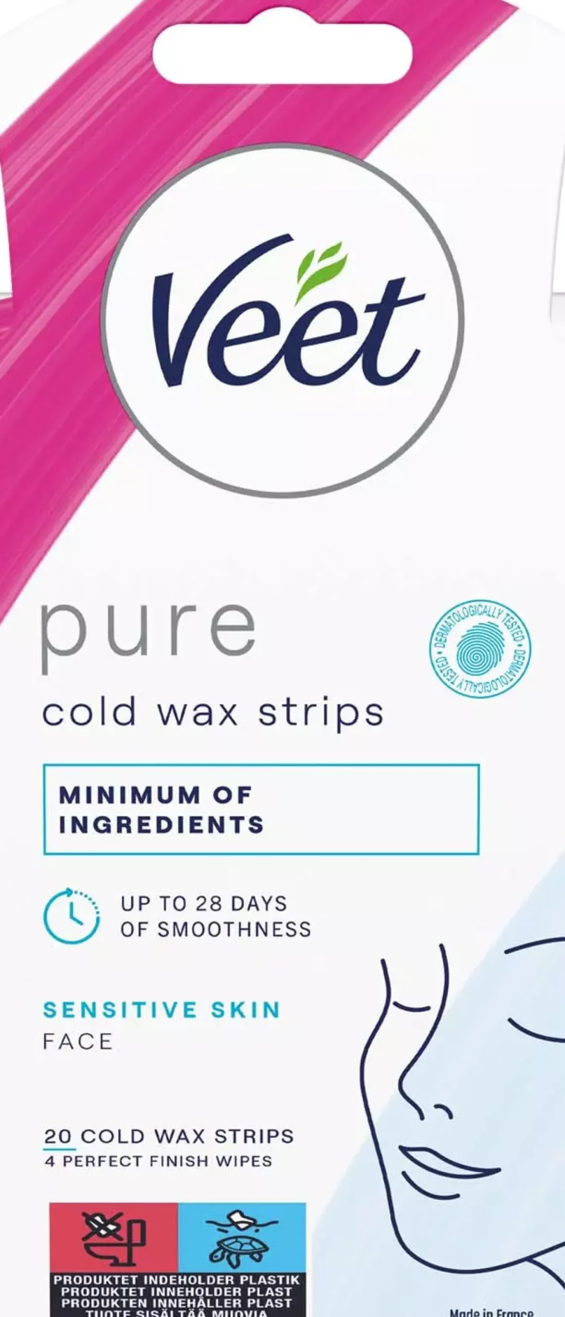 Veet Essential Insp.Strips Face 20st 20 ml