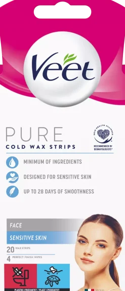 Veet Essential Insp.Strips Face 20st 20 ml