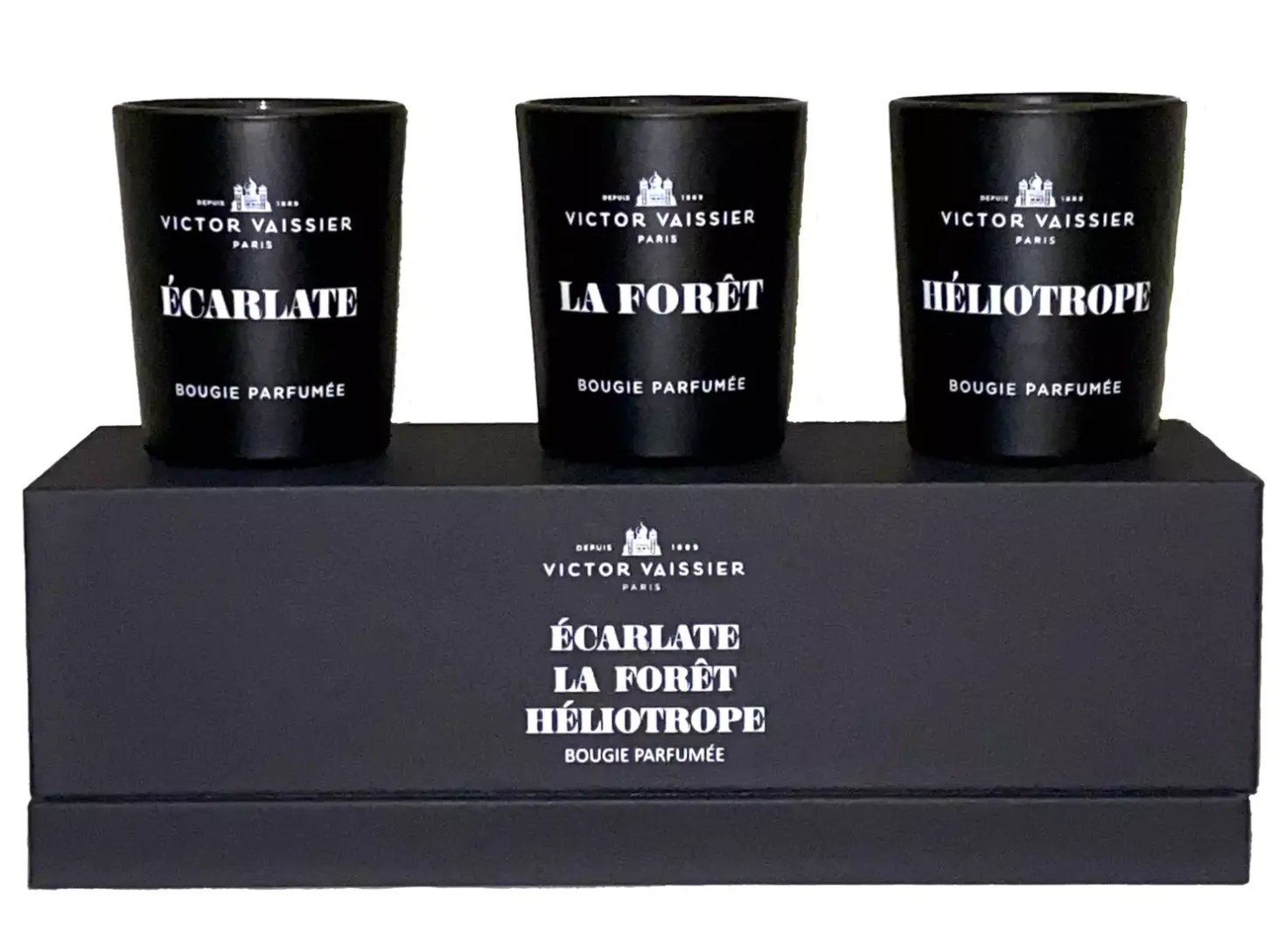Victor Vaissier Bougie parfumée 3-set 70g (Héliotrope, Écarlate, La Fôret) 70 g