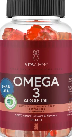 VitaYummy Omega-3 Peach 60 stk